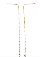 Load image into Gallery viewer, K10YG ボールチェーンピアス アメリカンピアス K10 イエローゴールド