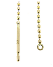 Load image into Gallery viewer, K10YG ボールチェーンピアス アメリカンピアス K10 イエローゴールド