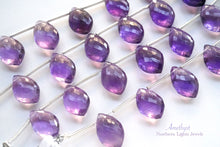 画像をギャラリービューアに読み込む, (半連/1連)宝石質 アメシスト シャンデリアカット マイクロカット