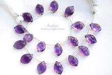 画像をギャラリービューアに読み込む, (半連/1連)宝石質 アメシスト シャンデリアカット マイクロカット