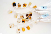 画像をギャラリービューアに読み込む, (No.1-5)モンタナアゲート スライス フェイス穴 スライスカット