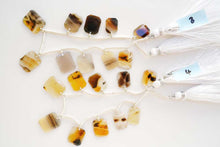 画像をギャラリービューアに読み込む, (No.1-5)モンタナアゲート スライス フェイス穴 スライスカット