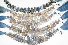 Load image into Gallery viewer, (#19-24)高品質 ラブラドライト スムース ペアシェイプ