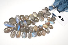 Load image into Gallery viewer, (#19-24)高品質 ラブラドライト スムース ペアシェイプ