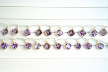画像をギャラリービューアに読み込む, (2/10粒)宝石質 アメシスト アメジスト SV925+K18GP 枠付き 銀製フレーム