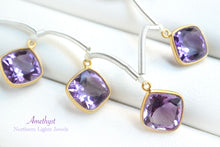画像をギャラリービューアに読み込む, (2/10粒)宝石質 アメシスト アメジスト SV925+K18GP 枠付き 銀製フレーム
