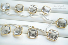 画像をギャラリービューアに読み込む, (2/10粒)宝石質 ロック・クリスタル SV925+K18GP 枠付き 銀製フレーム