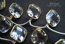 画像をギャラリービューアに読み込む, (2/10粒)宝石質 ロック・クリスタル SV925+K18GP 枠付き 銀製フレーム