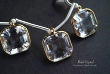 画像をギャラリービューアに読み込む, (2/10粒)宝石質 ロック・クリスタル SV925+K18GP 枠付き 銀製フレーム