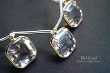 画像をギャラリービューアに読み込む, (2/10粒)宝石質 ロック・クリスタル SV925+K18GP 枠付き 銀製フレーム