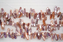 Load image into Gallery viewer, (86-90 grains per row) Freshwater pearl green small baroque @ 18 yen