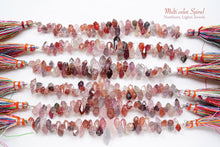 画像をギャラリービューアに読み込む, (半連/1連)上質 非加熱 マルチカラー スピネル タンブルドロップ ラフドロップ