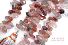 画像をギャラリービューアに読み込む, (半連/1連)上質 非加熱 マルチカラー スピネル タンブルドロップ ラフドロップ