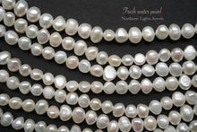 Load image into Gallery viewer, (86-90 grains per row) Freshwater pearl green small baroque @ 18 yen