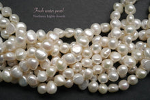 Load image into Gallery viewer, (86-90 grains per row) Freshwater pearl green small baroque @ 18 yen