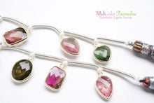 画像をギャラリービューアに読み込む, (No.1-4)宝石質 ナイジェリア産 マルチカラートルマリン SV925+K18GP 枠付き