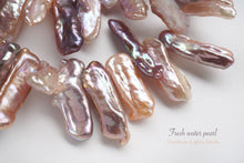 Load image into Gallery viewer, (86-90 grains per row) Freshwater pearl green small baroque @ 18 yen