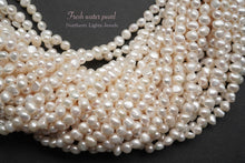 Load image into Gallery viewer, (86-90 grains per row) Freshwater pearl green small baroque @ 18 yen