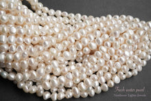 Load image into Gallery viewer, (86-90 grains per row) Freshwater pearl green small baroque @ 18 yen