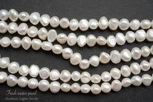 Load image into Gallery viewer, (86-90 grains per row) Freshwater pearl green small baroque @ 18 yen