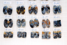 画像をギャラリービューアに読み込む, (No.1-48)上質 ピーターサイト ペア 穴あり ルース カボション(裏フラット)