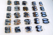 画像をギャラリービューアに読み込む, (No.1-48)上質 ピーターサイト ペア 穴あり ルース カボション(裏フラット)