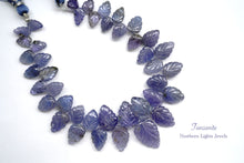 Load image into Gallery viewer, (Half Strand/1 Strand) Gem Quality Small Tanzanite Smooth Drop Beads