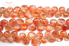 Load image into Gallery viewer, (Half Strand/1 Strand) High Quality Tanzanian Sunstone Large Button Cut