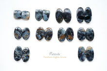 画像をギャラリービューアに読み込む, (No.1-48)上質 ピーターサイト ペア 穴あり ルース カボション(裏フラット)