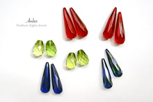 Load image into Gallery viewer, (No.1-3)琥珀 アンバー 片穴あき ペア ルース