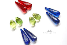 Load image into Gallery viewer, (No.1-3)琥珀 アンバー 片穴あき ペア ルース