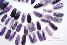 画像をギャラリービューアに読み込む, (L/LL・半連/1連)上質 チャロアイト ファセットロングペアシェイプ