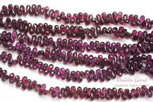 画像をギャラリービューアに読み込む, 宝石質 ロードライトガーネット 19cm 小粒 ファセットドロップ