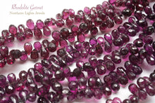 画像をギャラリービューアに読み込む, 宝石質 ロードライトガーネット 19cm 小粒 ファセットドロップ