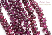 画像をギャラリービューアに読み込む, 宝石質 ロードライトガーネット 19cm 小粒 ファセットドロップ