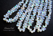 画像をギャラリービューアに読み込む, (半連/1連)宝石質 エチオピア産 プレシャスオパール 横穴 ファセット ドロップ