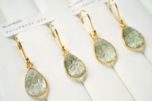 画像をギャラリービューアに読み込む, (No.14-22)宝石質 ジェムストーン ルース 銀製フレーム(K18GP) ピアス