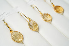 画像をギャラリービューアに読み込む, (No.14-22)宝石質 ジェムストーン ルース 銀製フレーム(K18GP) ピアス