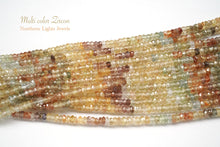 画像をギャラリービューアに読み込む, (半連/1連)宝石質 マルチカラージルコン ファセットロンデル/ボタン 44cm