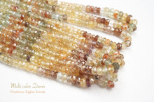 画像をギャラリービューアに読み込む, (半連/1連)宝石質 マルチカラージルコン ファセットロンデル/ボタン 44cm