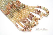 画像をギャラリービューアに読み込む, (半連/1連)宝石質 マルチカラージルコン ファセットロンデル/ボタン 44cm