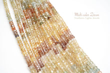 画像をギャラリービューアに読み込む, (半連/1連)宝石質 マルチカラージルコン ファセットロンデル/ボタン 44cm