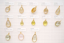 Load image into Gallery viewer, (No.46-60)宝石質 ジェムストーン ルース 銀製フレーム(K18GP) ペンダントトップ