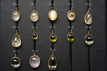 Load image into Gallery viewer, (No.46-60)宝石質 ジェムストーン ルース 銀製フレーム(K18GP) ペンダントトップ