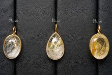 Load image into Gallery viewer, (No.46-60)宝石質 ジェムストーン ルース 銀製フレーム(K18GP) ペンダントトップ