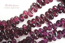画像をギャラリービューアに読み込む, 宝石質 ロードライトガーネット 19cm 小粒 ファセットドロップ