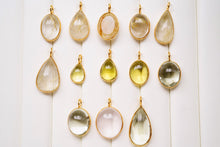 Load image into Gallery viewer, (No.46-60)宝石質 ジェムストーン ルース 銀製フレーム(K18GP) ペンダントトップ