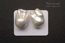 画像をギャラリービューアに読み込む, (バラ/ペア)高品質 淡水 パール オイスター バロック 白 穴なし ルース