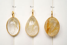 Load image into Gallery viewer, (No.46-60)宝石質 ジェムストーン ルース 銀製フレーム(K18GP) ペンダントトップ