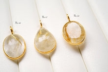 Load image into Gallery viewer, (No.46-60)宝石質 ジェムストーン ルース 銀製フレーム(K18GP) ペンダントトップ